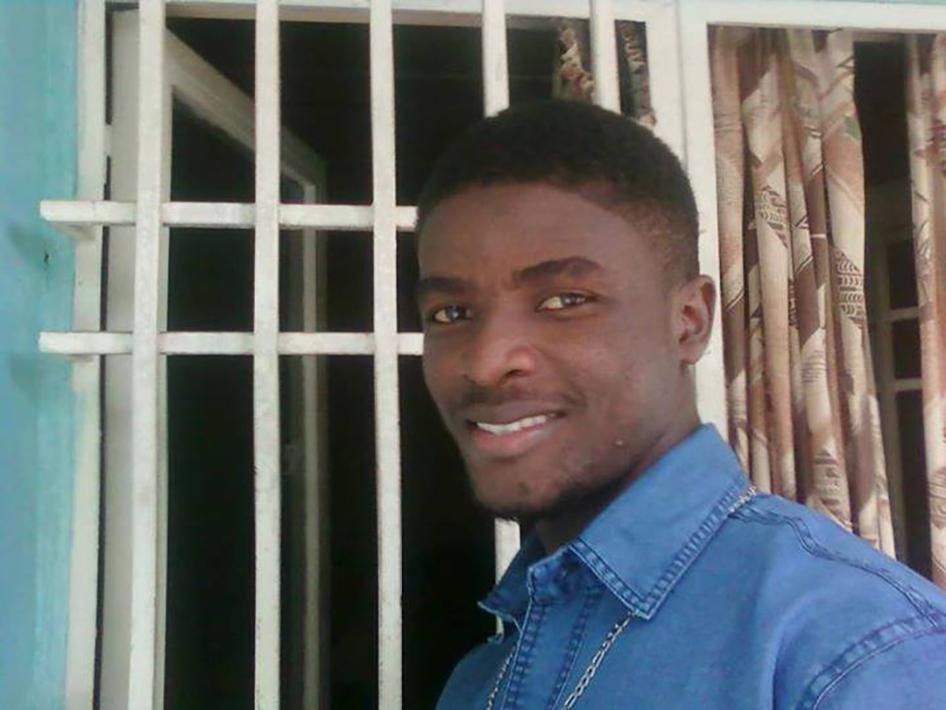 Paulin Lody. Member of the opposition FONUS political party, arrested in Kinshasa on November 4 after attending the new conference by the party’s president. 