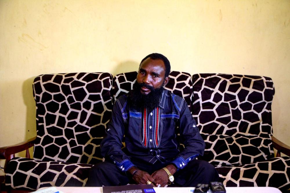 Le général Mahamt Al Khatim, chef militaire du Mouvement patriotique pour la Centrafrique, un groupe de la Séléka à Kaga-Bandoro. Al Khatim a indiqué à Human Rights Watch que ses hommes n’étaient pas impliqués dans l’attaque contre le camp de déplacés de 