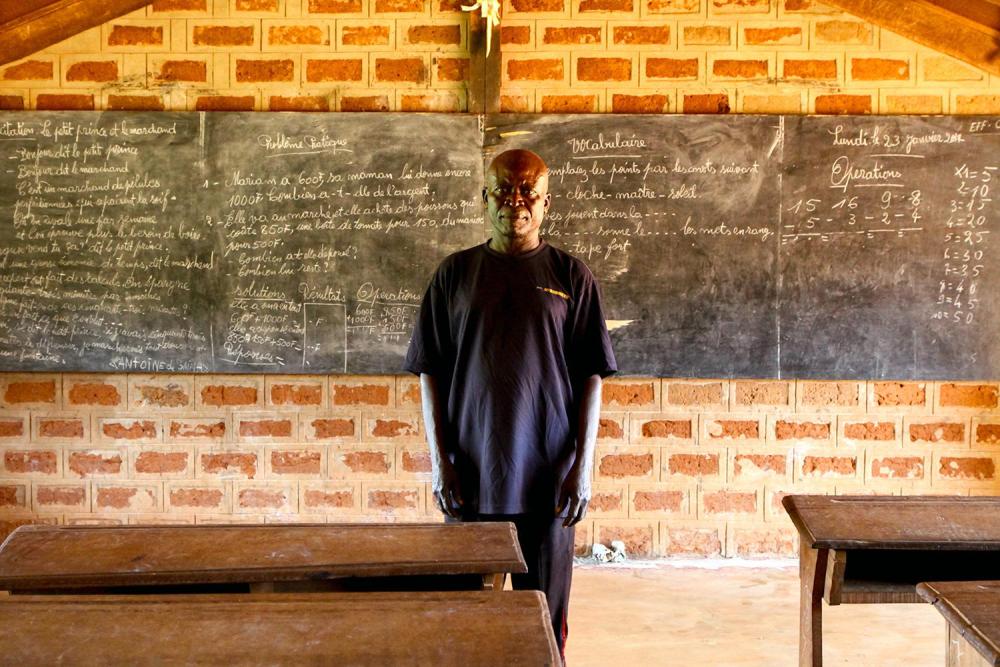 A school director in Ouaka province who said fighters in the area scare children and their parents. 