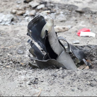 One of the many unguided Grad rockets photographed by Human Watch researchers in eastern Ukraine in 2014-2015