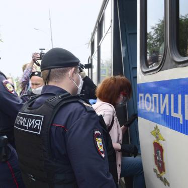Echo of Moscow journalist, Tatiana Feleghengauer, detained by police on May 28, 2020.