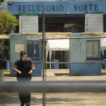  A woman wearing a protective mask leaves North Prison during a demonstration to protest the mistreatment of prisoners during the Covid-19 pandemic on May 13, 2020 in Mexico City, Mexico.