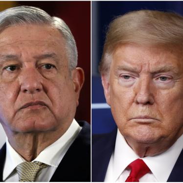 Mexican President Andres Manuel Lopez Obrador, left, on Nov. 29, 2019, in Mexico City and US President Donald Trump on April 17, 2020, in Washington, DC.