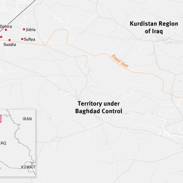 Map of five villages in Rabia subdistrict that the Kurdistan Regional Government has prevented Arab residents from returning to. 