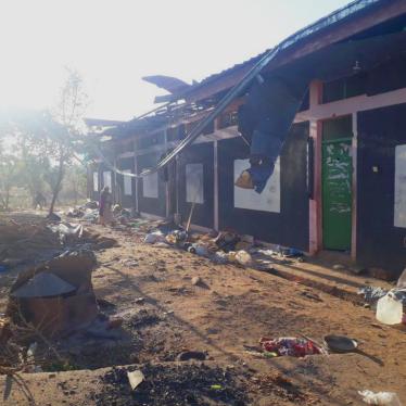 Damage to the exterior of a school building