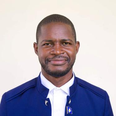 Opposition member Lens Omelonga in Kinshasa, Democratic Republic of Congo, February 9, 2023.