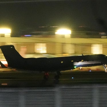 A plane takes off
