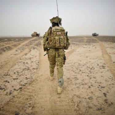 A British Army officer in Helmand province, Afghanistan