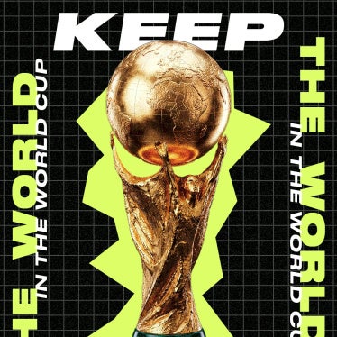 Visual where the world globe is being removed from the cup