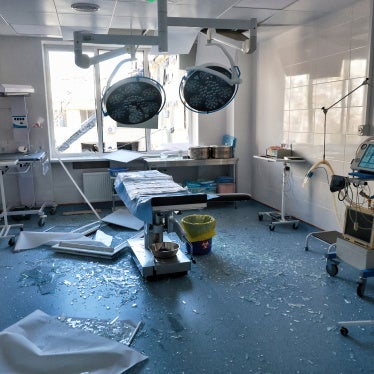 Debris in a procedure room at Maternity Hospital No. 5 after a Russian drone strike in Odesa, Ukraine, on March 28, 2026.