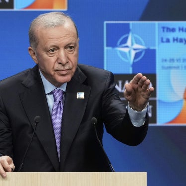 Turkish President Recep Tayyip Erdogan at press conference during a NATO summit in The Hague, Netherlands, June 25, 2025.
