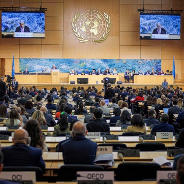 UN Secretary-General Antonio Guterres speaks during the opening of the 61st session of the United Nations Human Rights Council at the European headquarters of the United Nations in Geneva, February 23, 2026. 