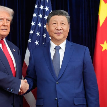 US President Donald Trump (left) and Chinese President Xi Jinping before their meeting at Gimhae International Airport in Busan, South Korea, October 30, 2025.