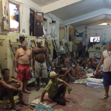 Makeshift “barracos,” or cubicles, inside Pavilion 7 at Presídio Juiz Antônio Luiz L. de Barros (PJALLB), in Recife.