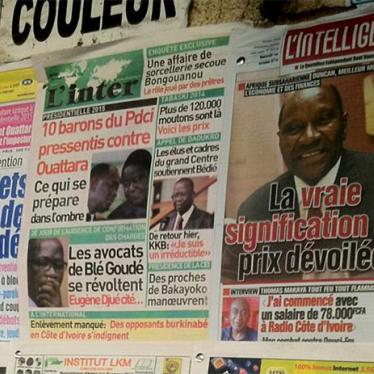 newsstand in Abidjan