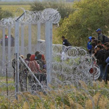 Refugees on the Hungary-Serbia border