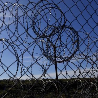 Migrants walk along Hungary's border fence on the Serbian side of the border near Morahalom, Hungary, February 22, 2016
