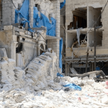 A view shows the damage at al-Quds hospital after it was hit by airstrikes, in a rebel-held area of Syria's Aleppo.