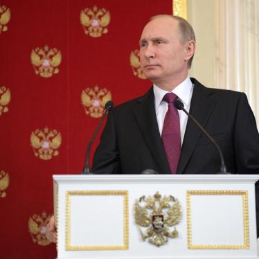 Russian President Vladimir Putin attends a joint news conference with Italian President Sergio Mattarella after their talks at the Kremlin in Moscow, Russia April 11, 2017.