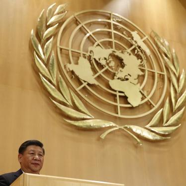 Chinese President Xi Jinping delivers a speech in the Palais des Nations at the United Nations in Geneva, January 18, 2017.