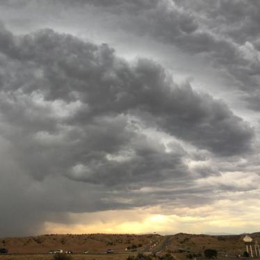 A storm forms over Intersate 40 near Albuquerque, New Mexico, U.S., July 29, 2016.