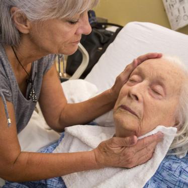 Lenora Cline, 88, has lived in a nursing home for years. She has Alzheimer’s disease.