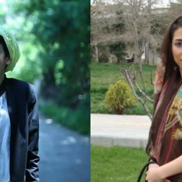Saba Kordafshari,19, and Yasaman Ariyani, 23, have been sentenced to prison for peaceful protests. © 2018 Private